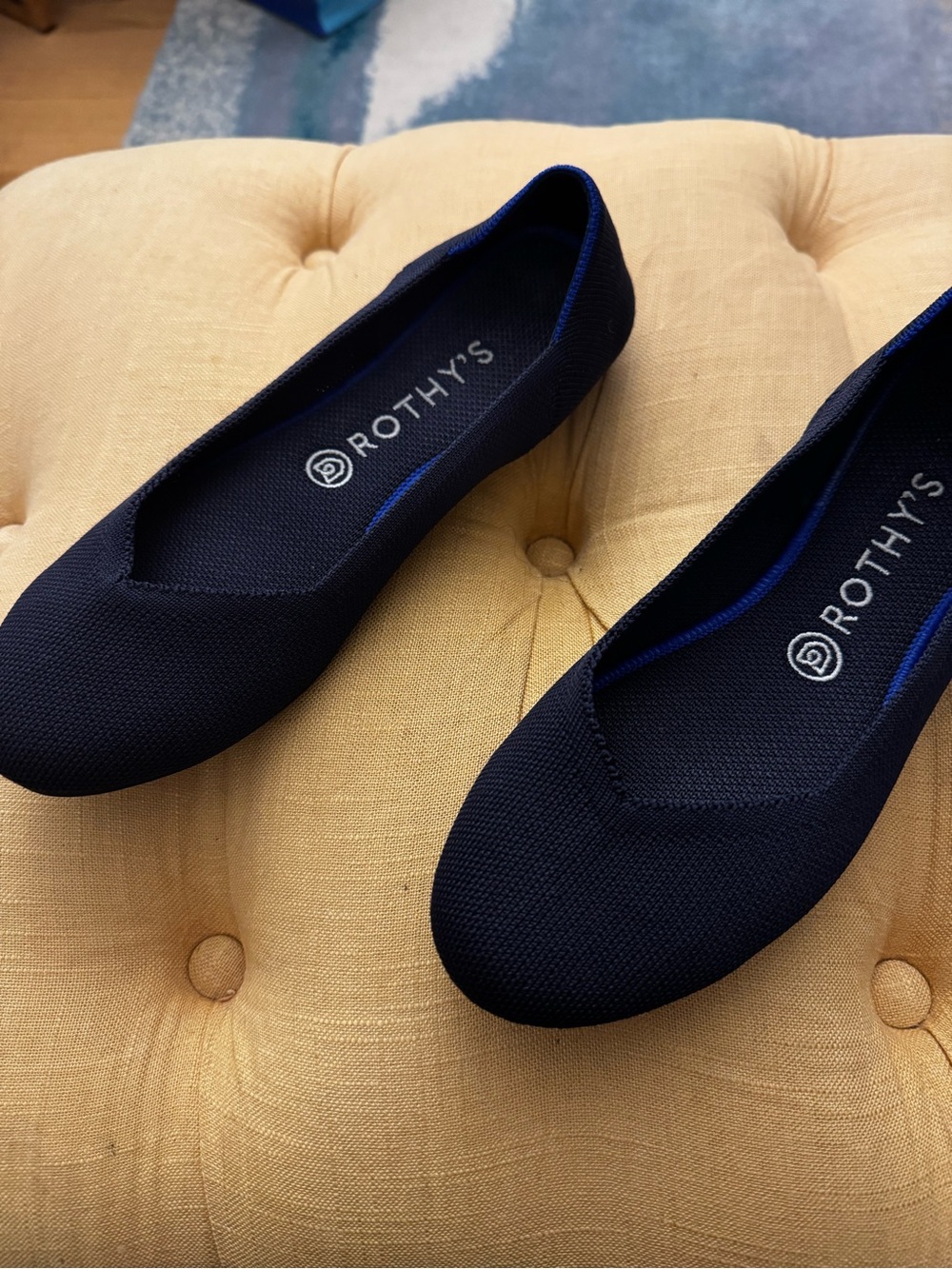 Rothy's Navy Knit Slip-On Flats - Picture 2 of 6